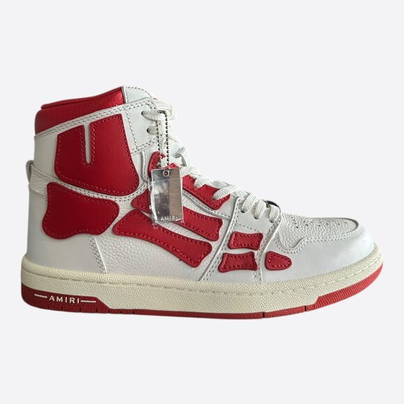 Amiri White & Red Skeleton High Tops - Picture 1 of 7